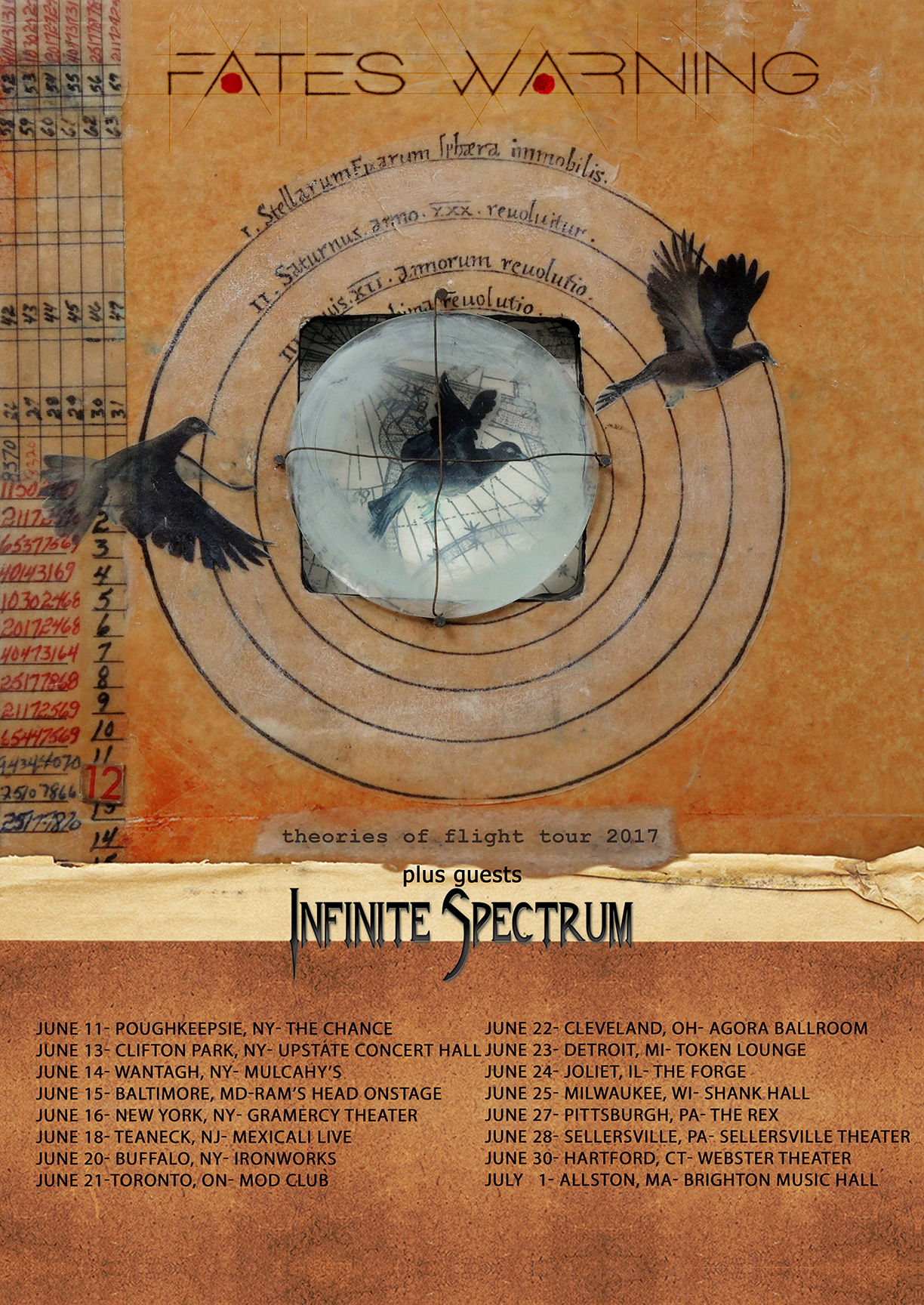 fates warning infinite spectrum tour poster USA ALL DATES