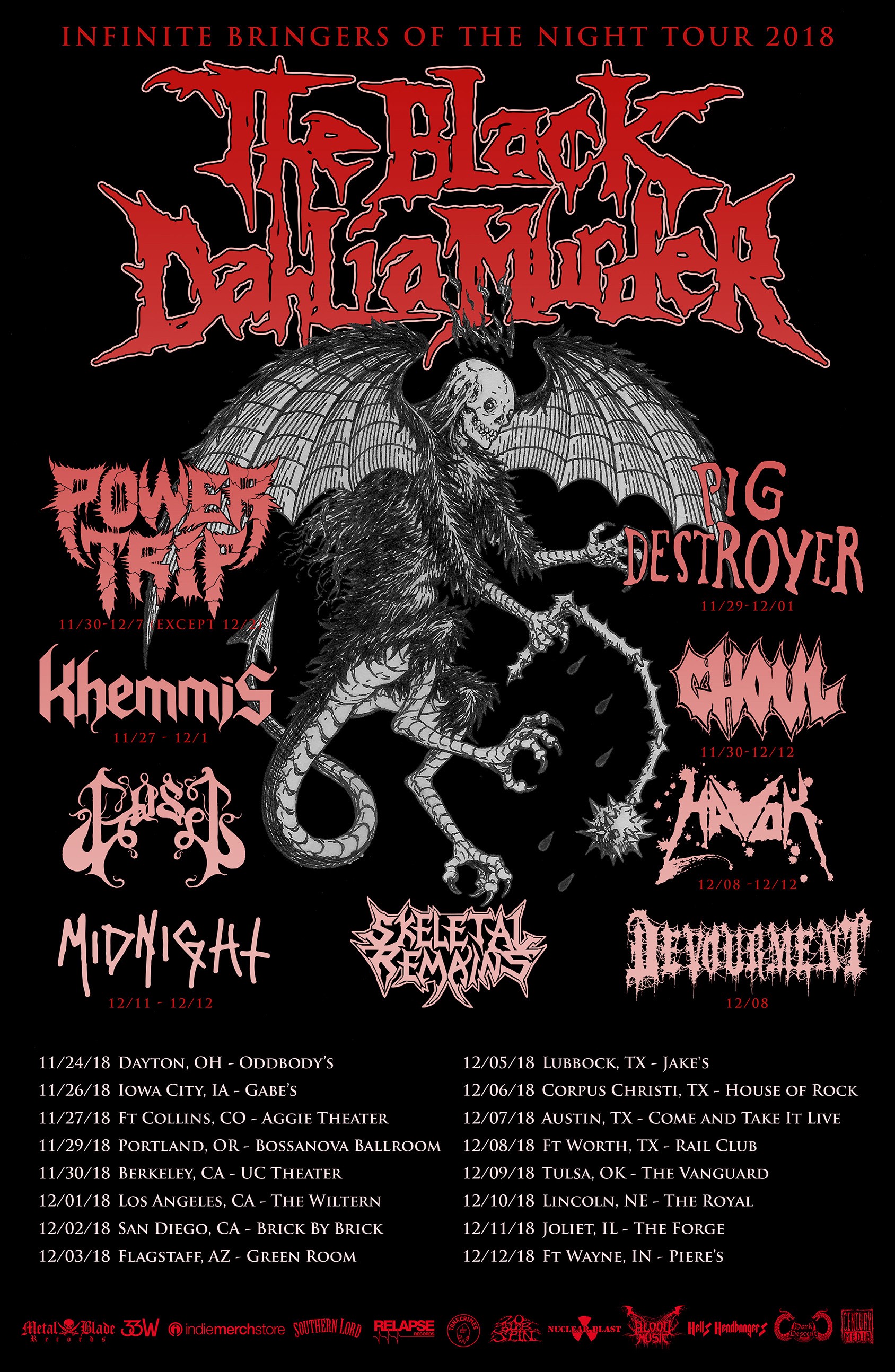 【希少】黒夢 TOUR 1994 AUTUMN “Night of Cruel” THE BLACK DAHLIA MURDER Announces US Tour With Support From Power