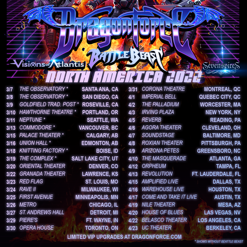 dragonforce north american tour