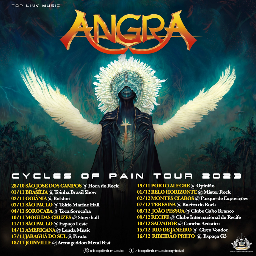 ANGRA: Progressive Power Metal Icons Release First Studio Album In Five  Years; Cycles Of Pain Out Now On Atomic Fire Records! - Earsplit Compound